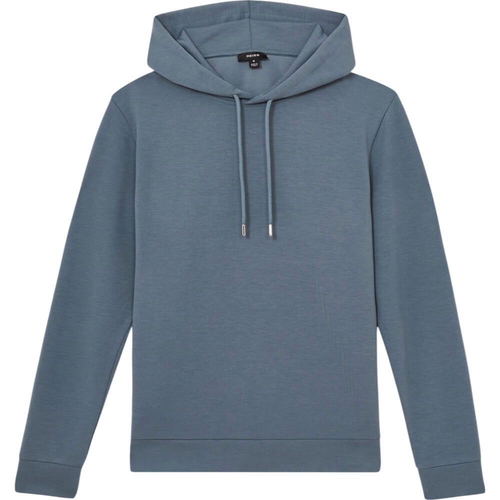 REISS FABIEN Interlock Jersey Drawstring Hoodie